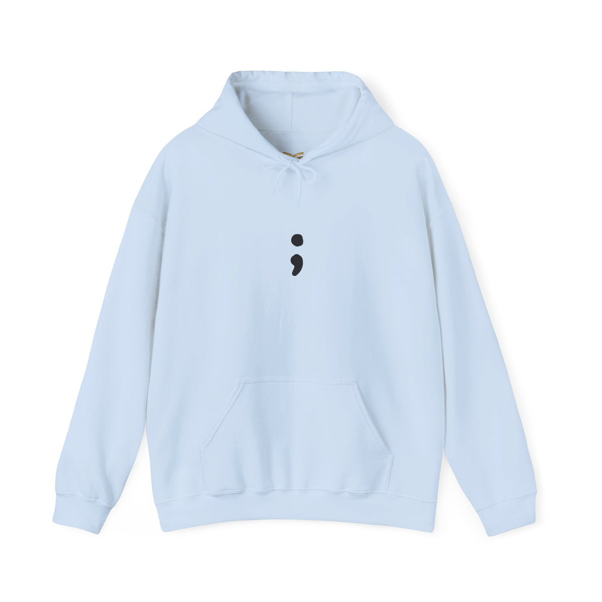 Suicide Prevention Hoodie — Semicolon Design with 988 Crisis Hotline Back Print