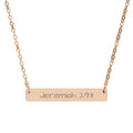 Jeremiah 29:11 Personalized Horizontal Pendant