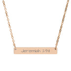 Jeremiah 29:11 Personalized Horizontal Pendant