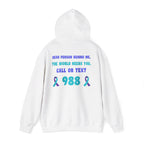 Suicide Prevention Hoodie — Semicolon Design with 988 Crisis Hotline Back Print