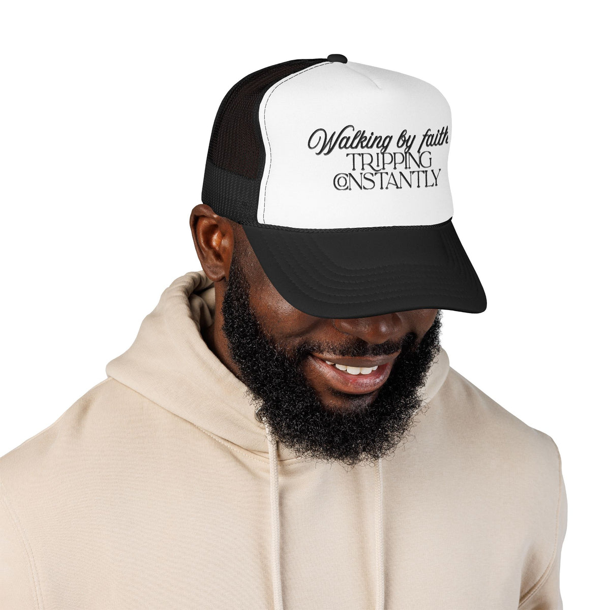 "Walking By Faith, Tripping Constantly" Trucker Hat