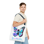 You Matter Butterfly Tote Bag – Inspirational Floral Butterfly AOP Tote