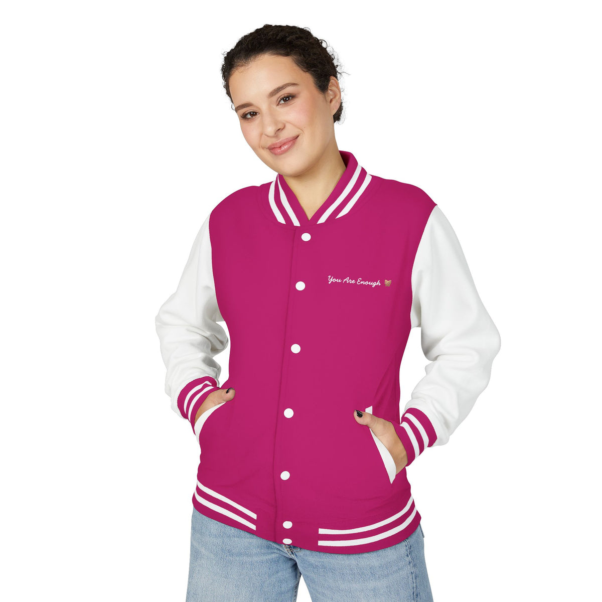 Letterman Jacket — "Dear Person Behind Me, The World Is Better With You In It" Varsity Coat