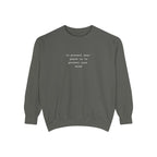 Gray sweatshirt with text to protect your peace is to protect your mind 